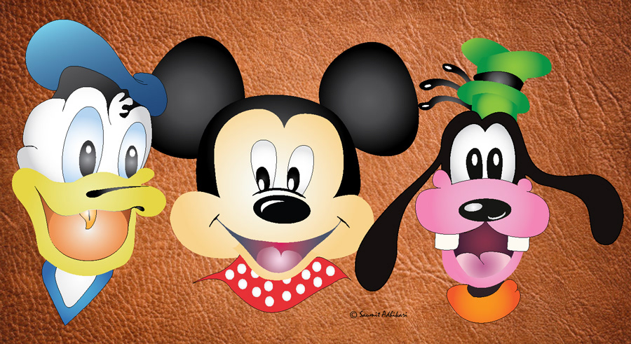 disney pixar micky goofy donald happy Walt Disney Mascot