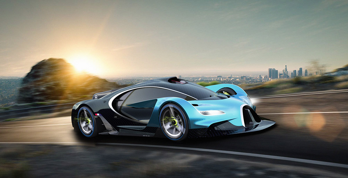bugatti supercar concept design 3D model VRED Renders art cardesign
