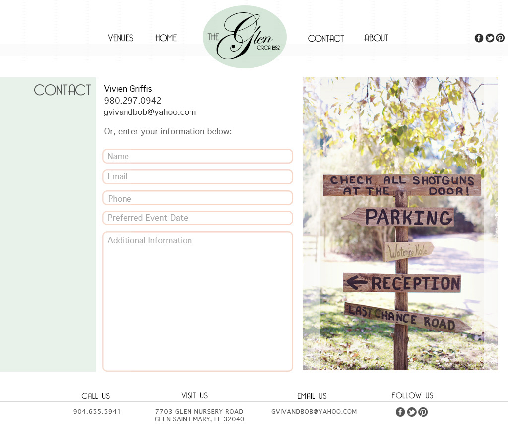 Web design Wedding venues
