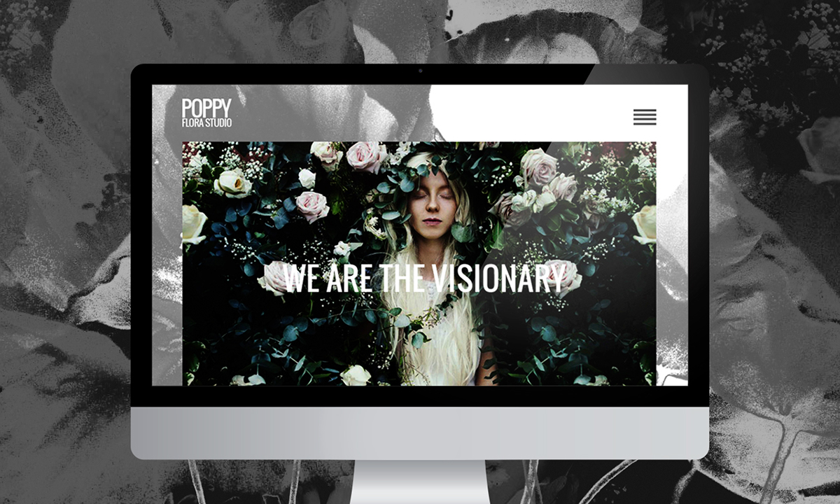 creative Ecommerce design brand minimal UI ux Web Layout flower floral landingpage concept logo Nature