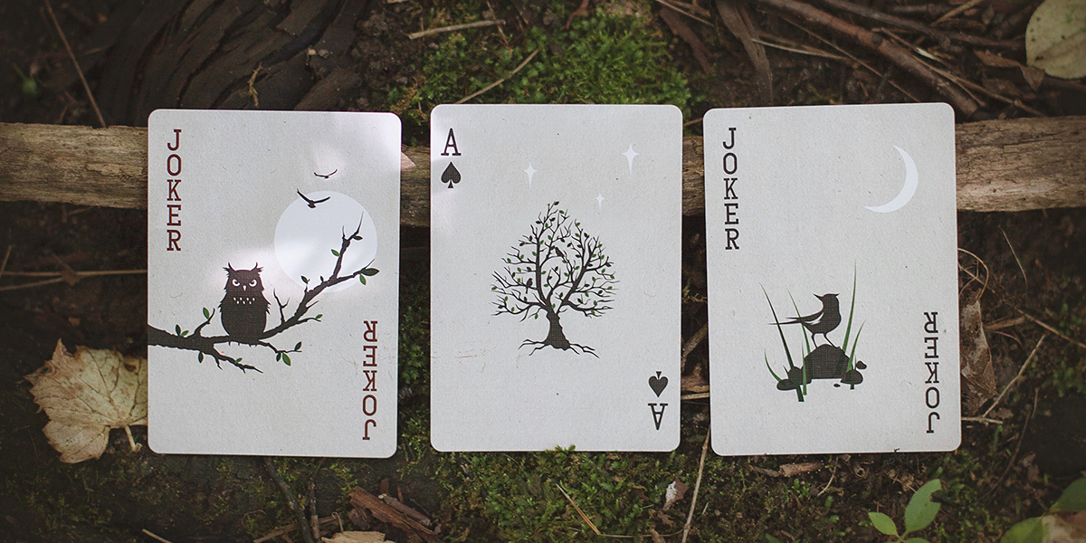 cardistry cards forest graphic design  ILLUSTRATION  Magic   Nature Playing Cards Poker woods