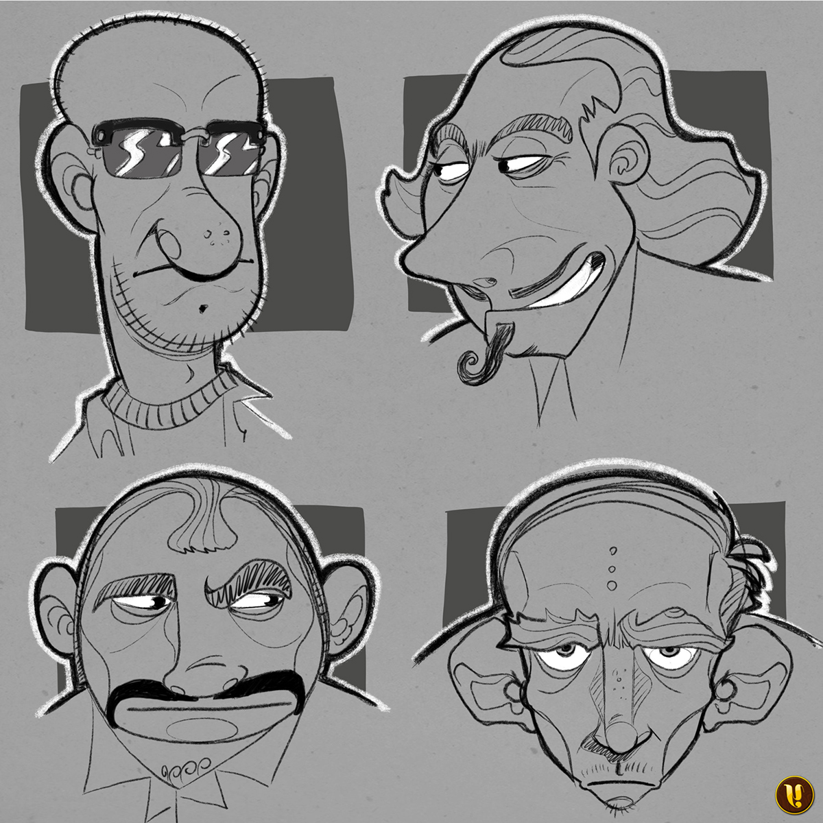 faces cartoon styles characters