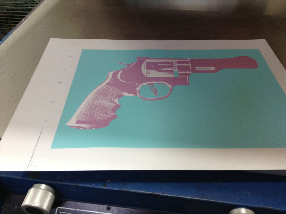 Maximilian Wiedemann 1xrun Gun Silkscreened Poster silkscreen silk screen serigraph print