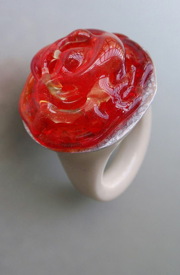 Murano glass Cristal de Murano clay gres esmaltado ring anillos jewelry