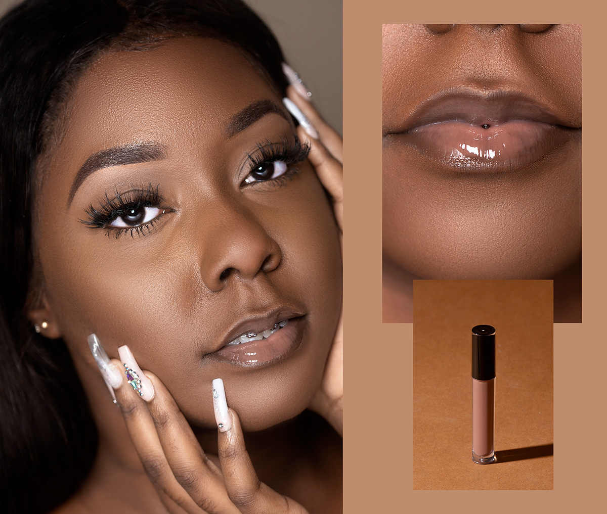 beauty Black History british virgin islands lipgloss makeup models Photography  retouch