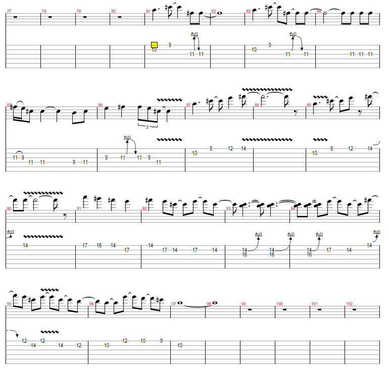 John Frusciante - Central (Guitar lesson with TAB) 