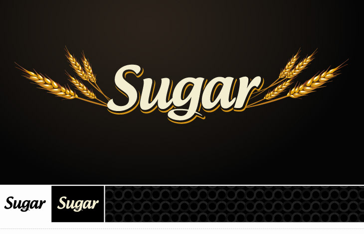 sugar print Coffee brand graphic