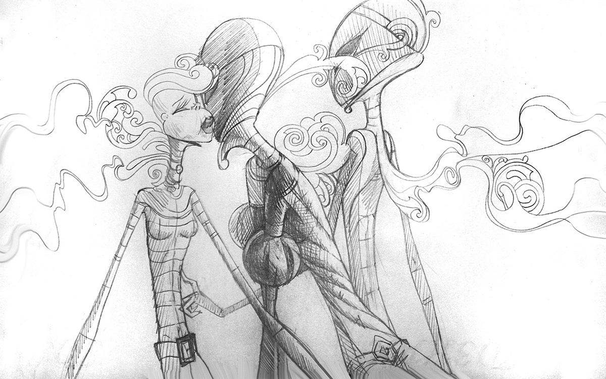 vladimir shelest characters Umpi sketches aliens