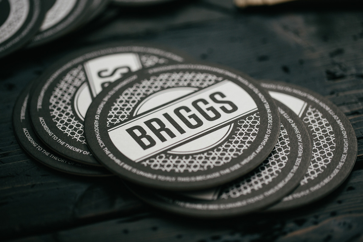 Adobe Portfolio restaurant Briggs logo identity menu calgary #MakeItNYC
