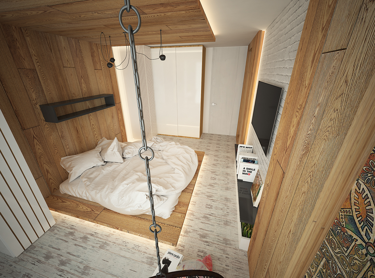 arabic wood Interior design bedroom