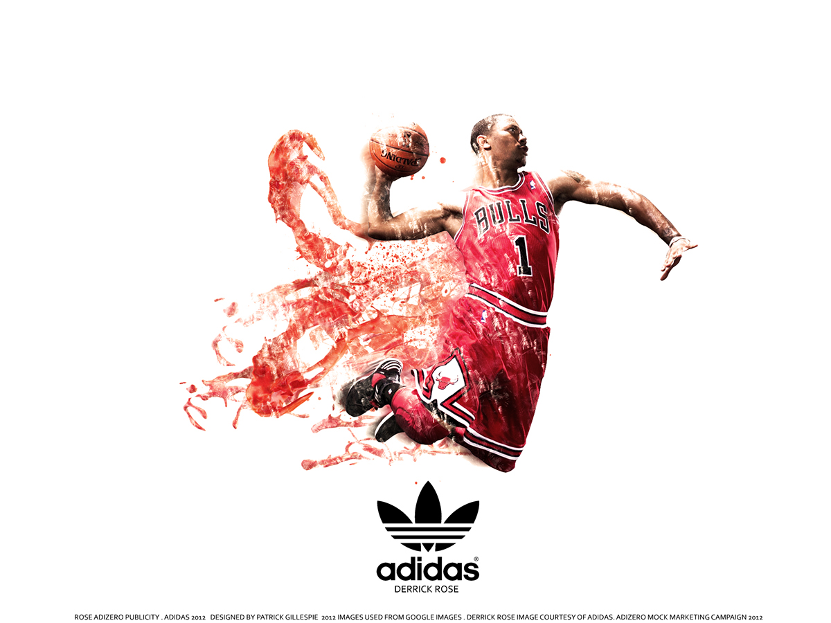 Derrick Rose Addidas Adizero marketing campain mock NBA basketball basketball boots sport america chicago bulls