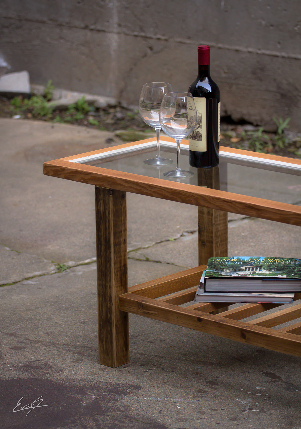 reclaimed wood coffee table wood table table recylced wood glass table bookshelf furniture