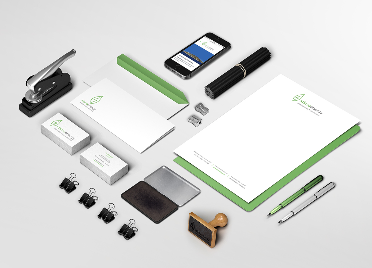 Logo Design Corporate Identity Energy Production Company eco-friendly Website green business card brand identity stationary logo