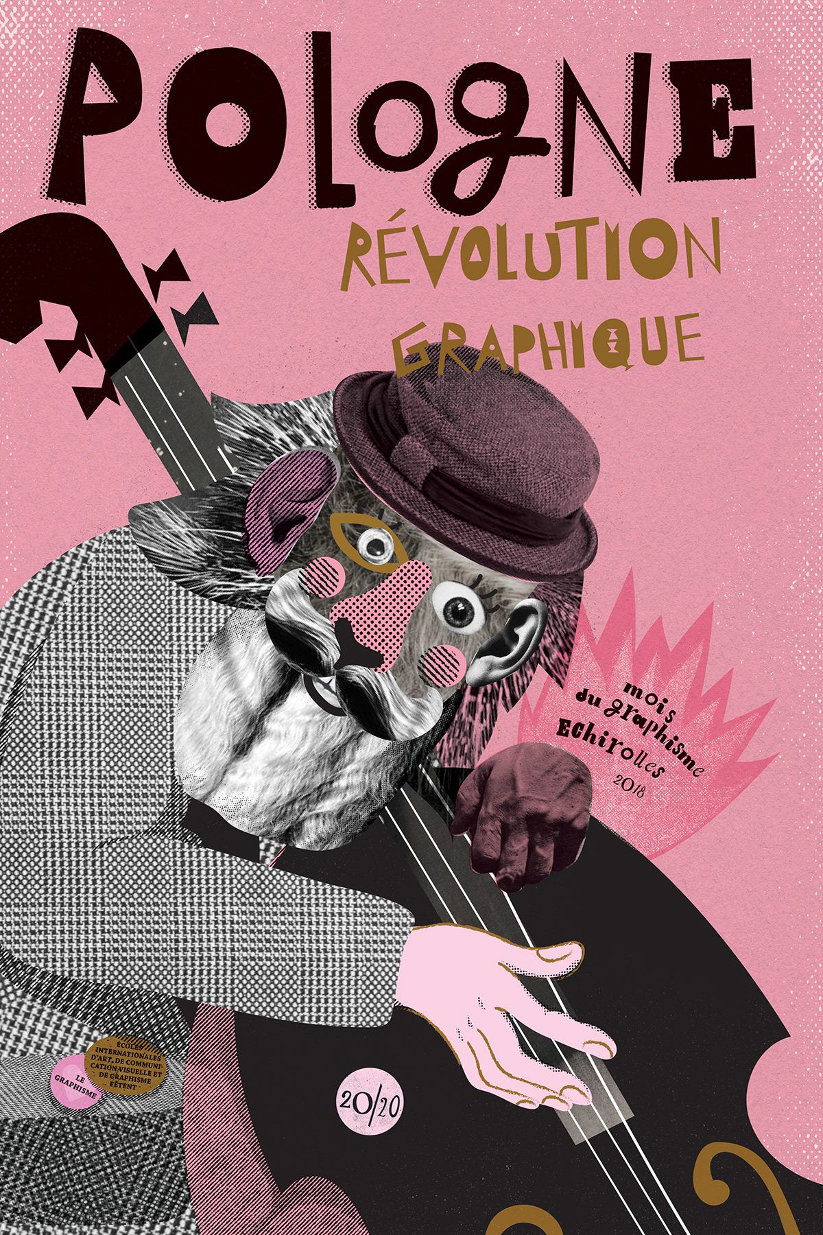 poster plakat jazz poland polish Retro colorful collage music print
