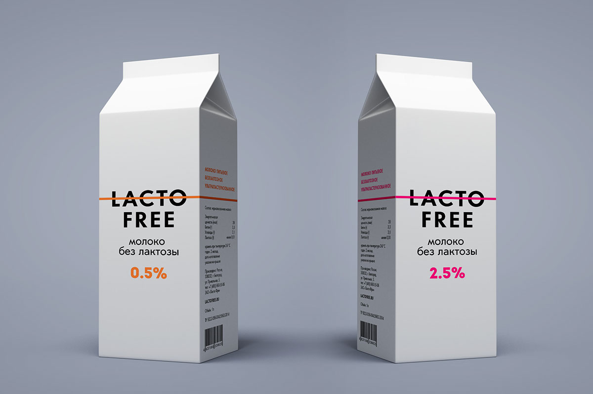 milk Packaging lactose free