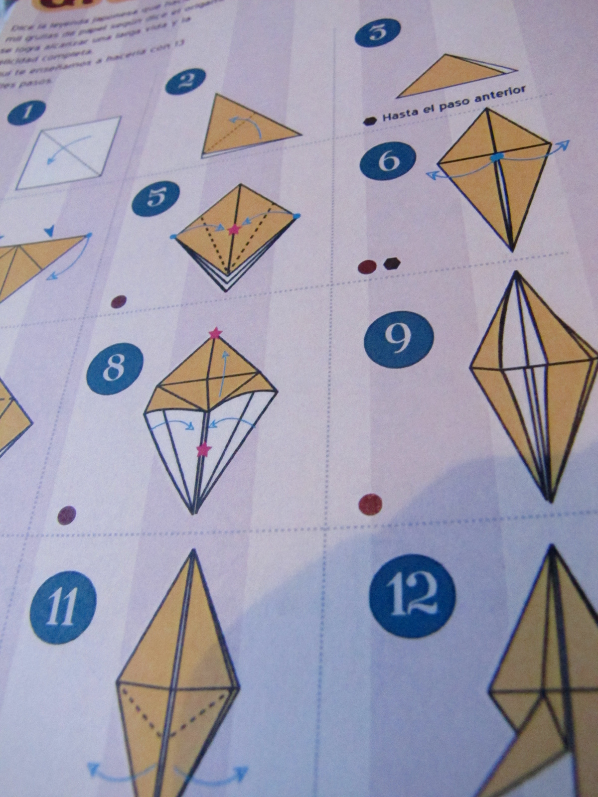 manualidad origami  instrucciones orientacion grafica