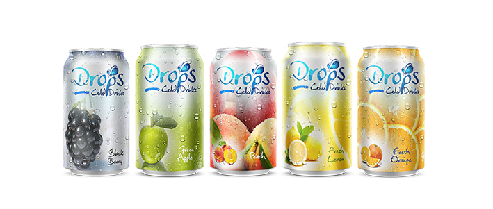 cold drinks soda can juice drops