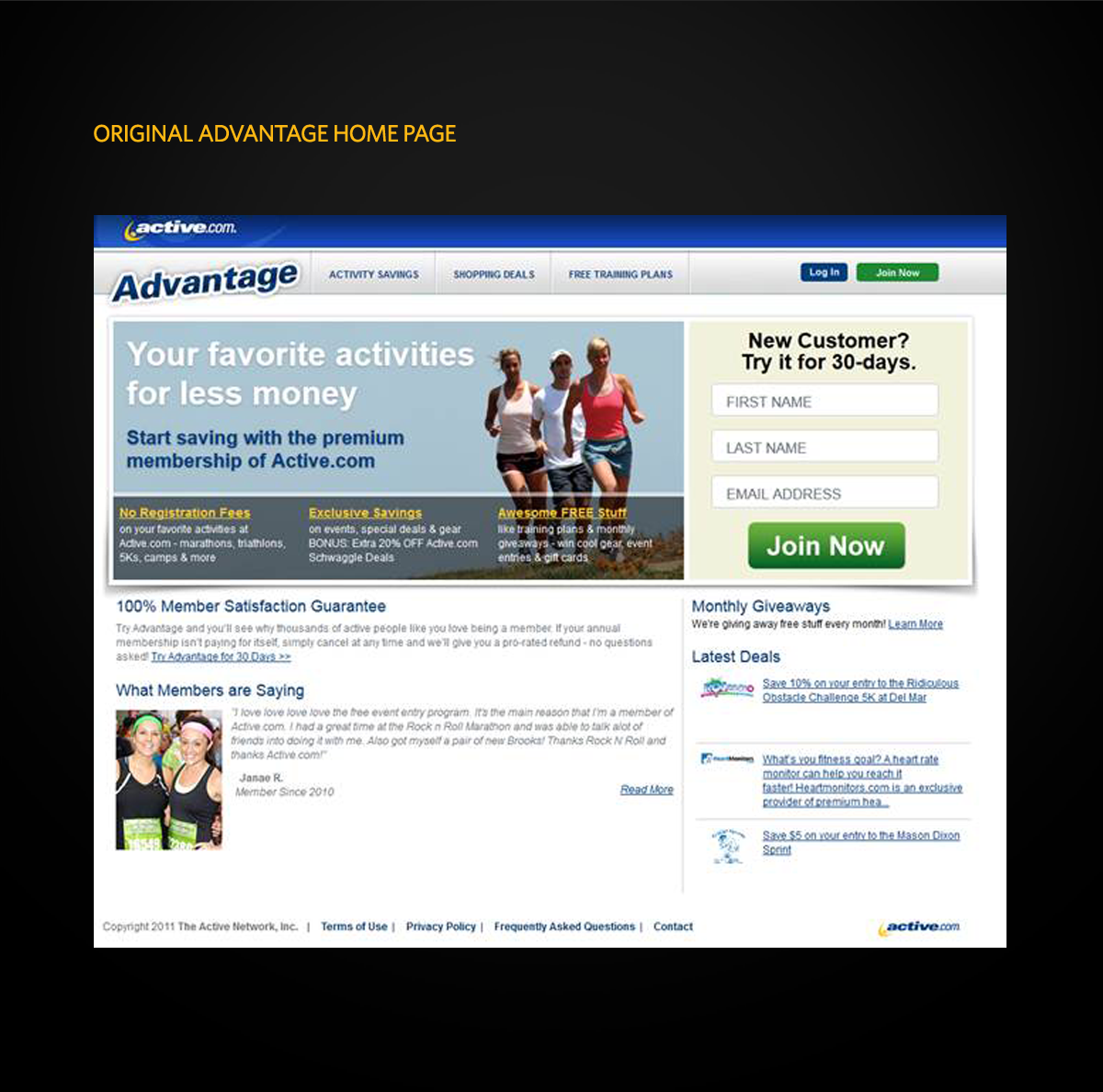 sports activities Gear training Webdesign Ecommerce landing page