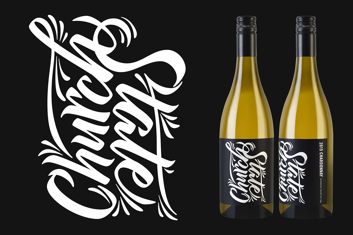 lettering Calligraphy   label design typography   font brand identity package Label bottle wine