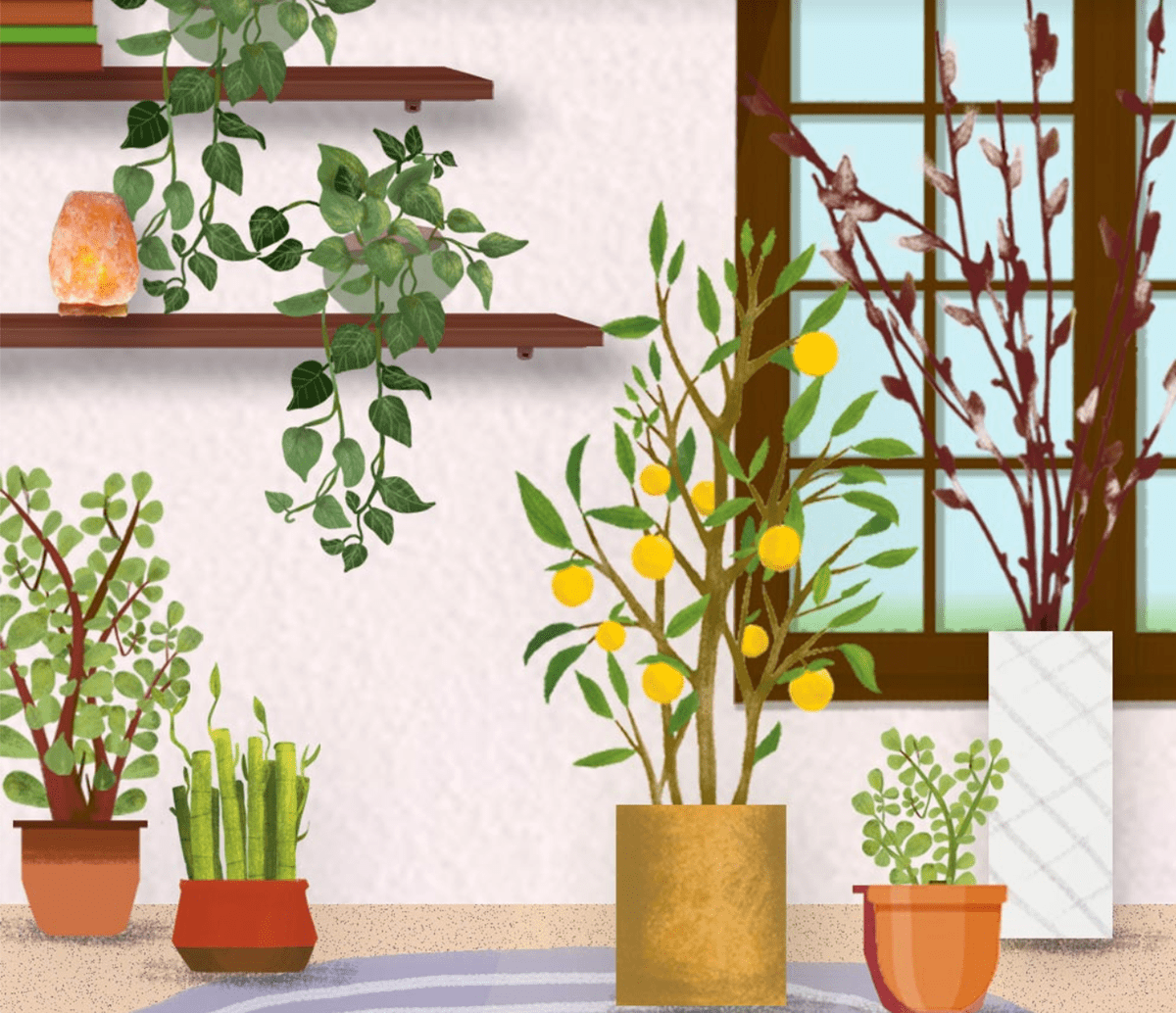 chinese new years floral ILLUSTRATION  plants