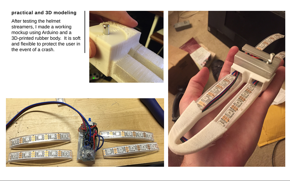 Cycling safety light road biking motion rubber 3d printing