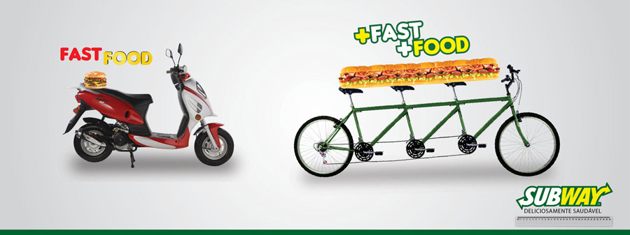 subway  bike +fast +food Bike