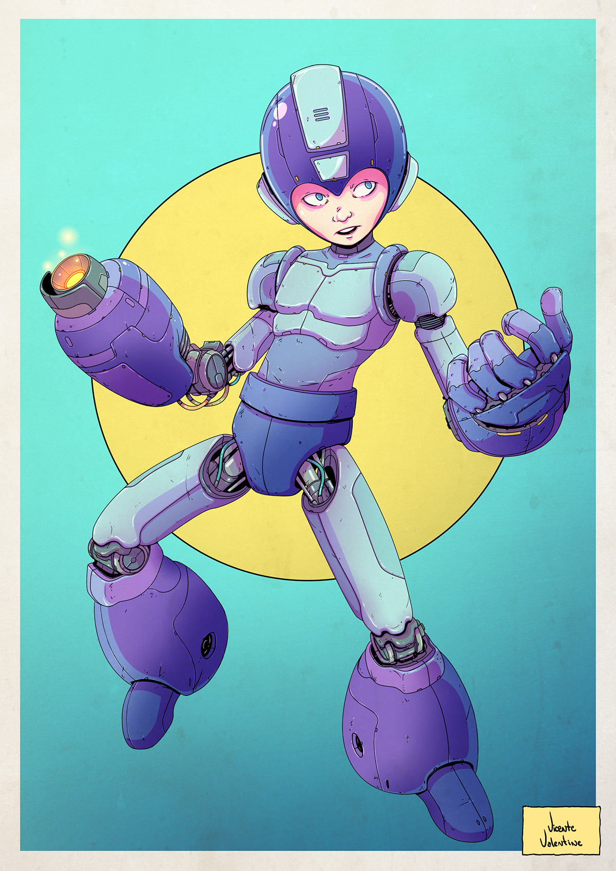 Mega Man rockman Classic snes capcom game redesign fanart robot android