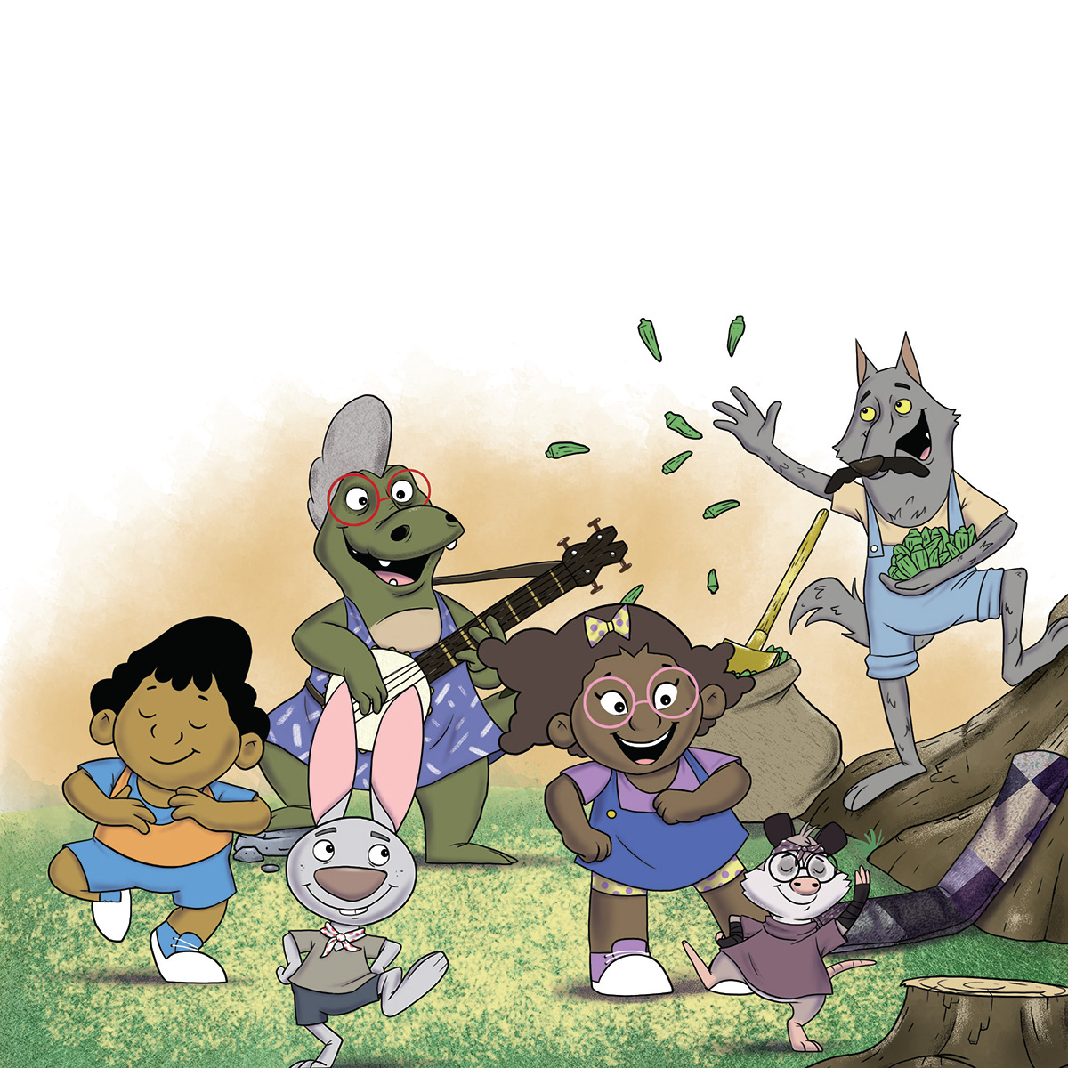 Character kids cute diverse Multi-cultural cartoon design book children