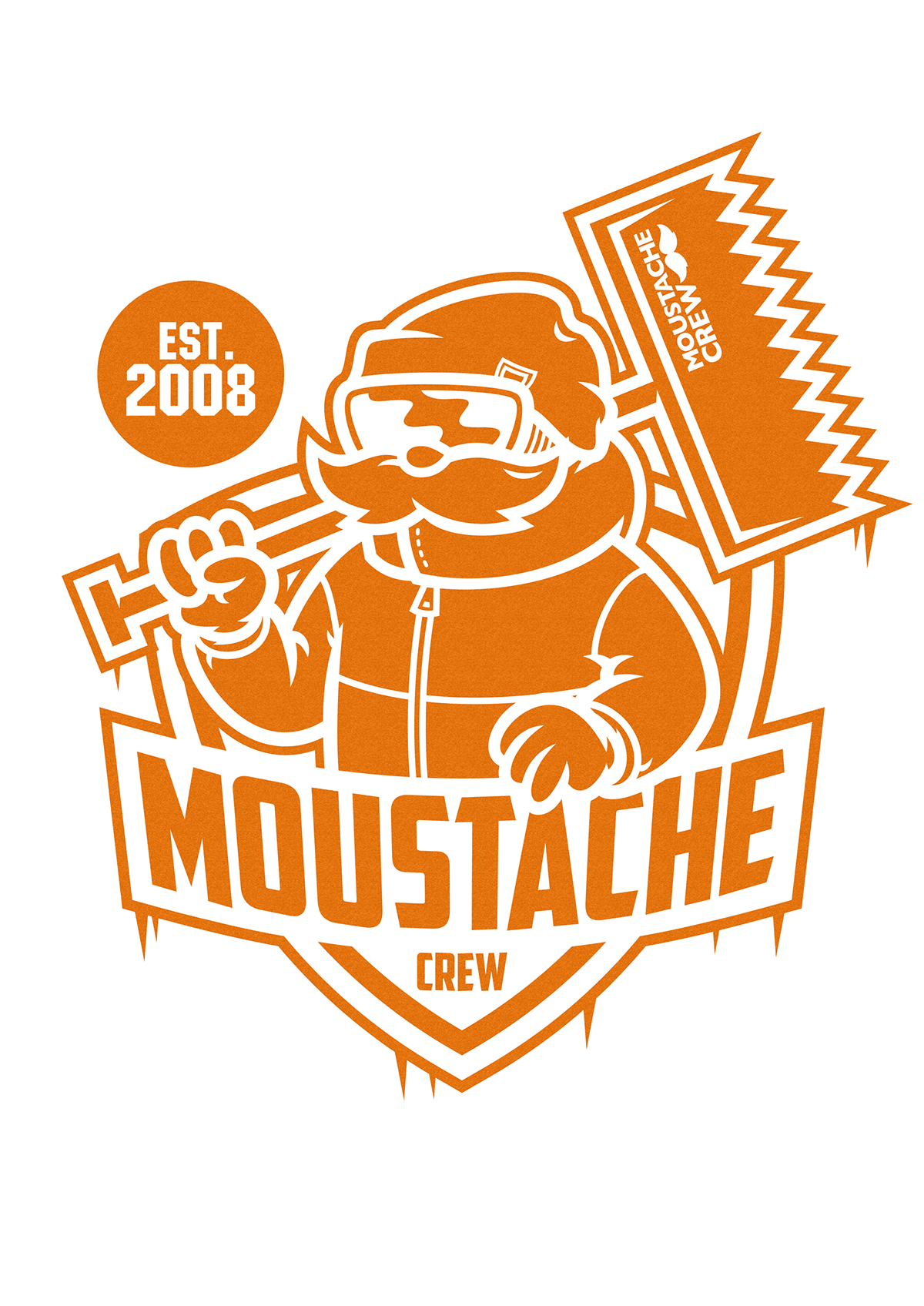t-shirt promo snow moustache