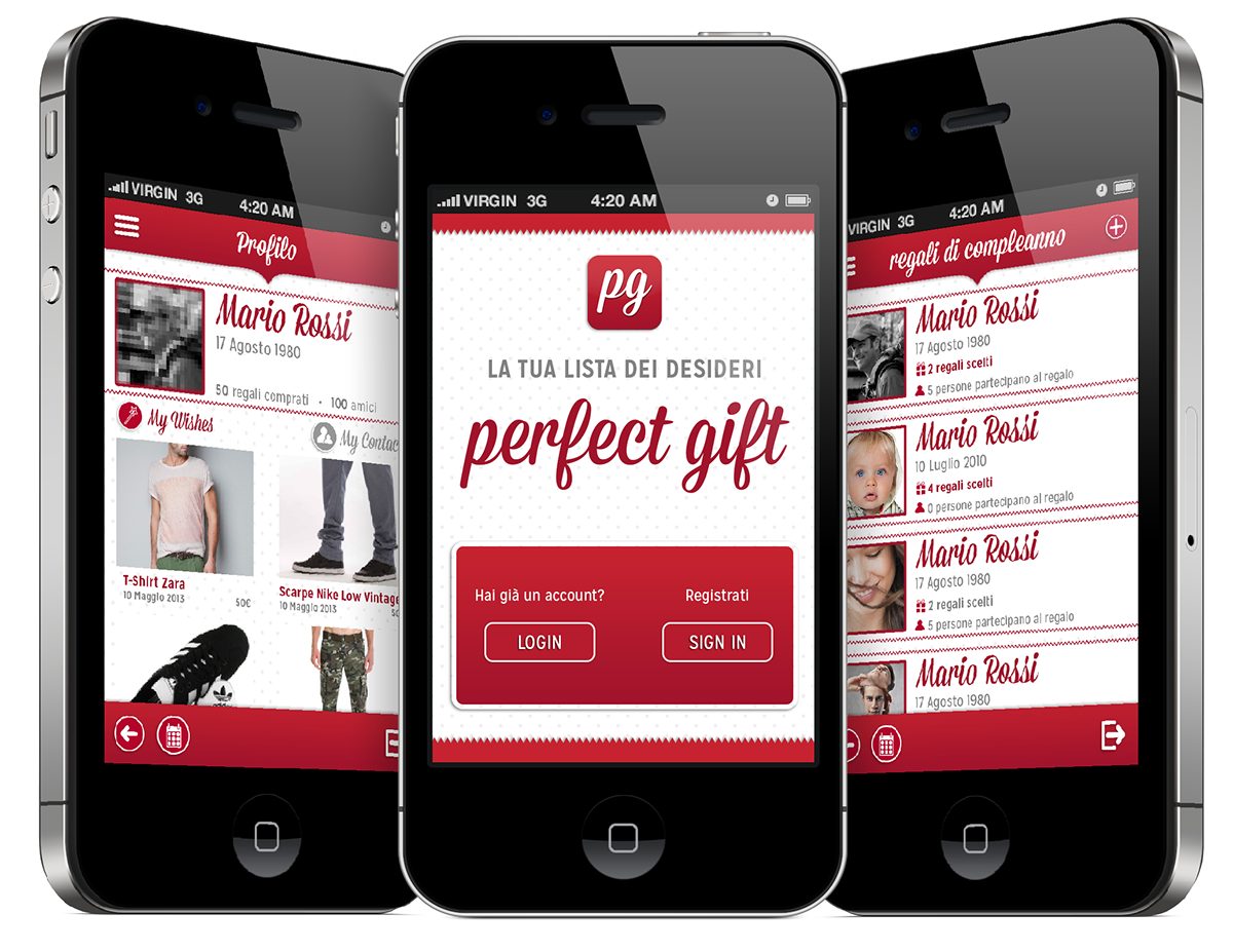 app gift application Web mobile iphone