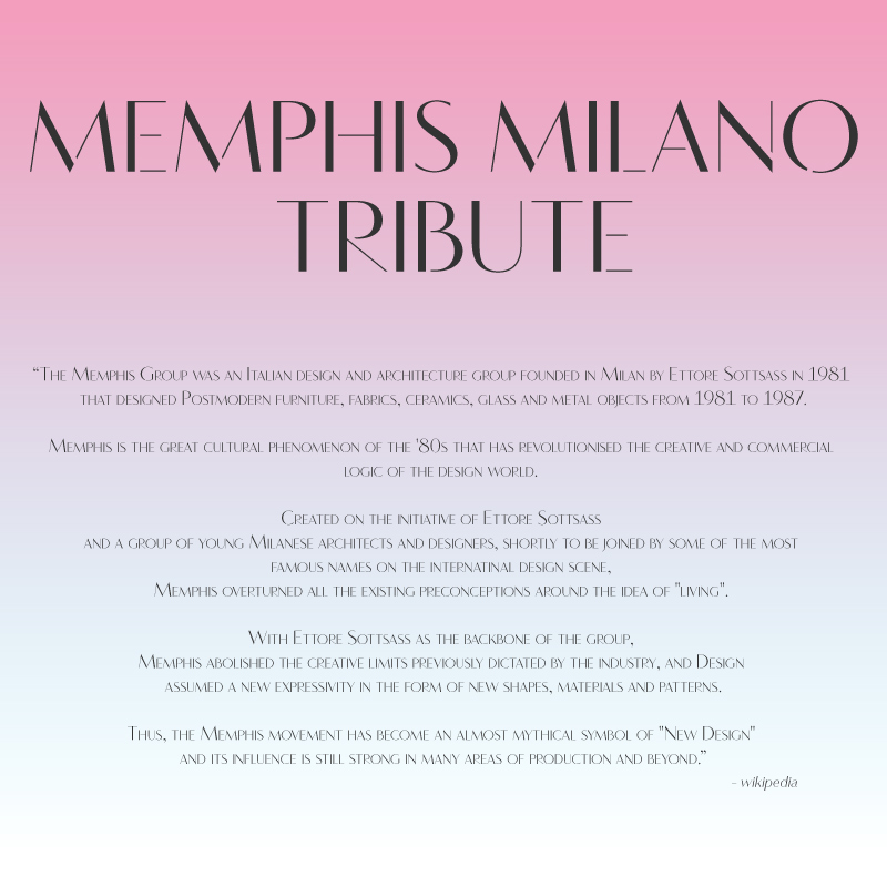 Memphis Group Memphis Milano 3D vray graphic art postmodernism art design Digital Art  ukraine