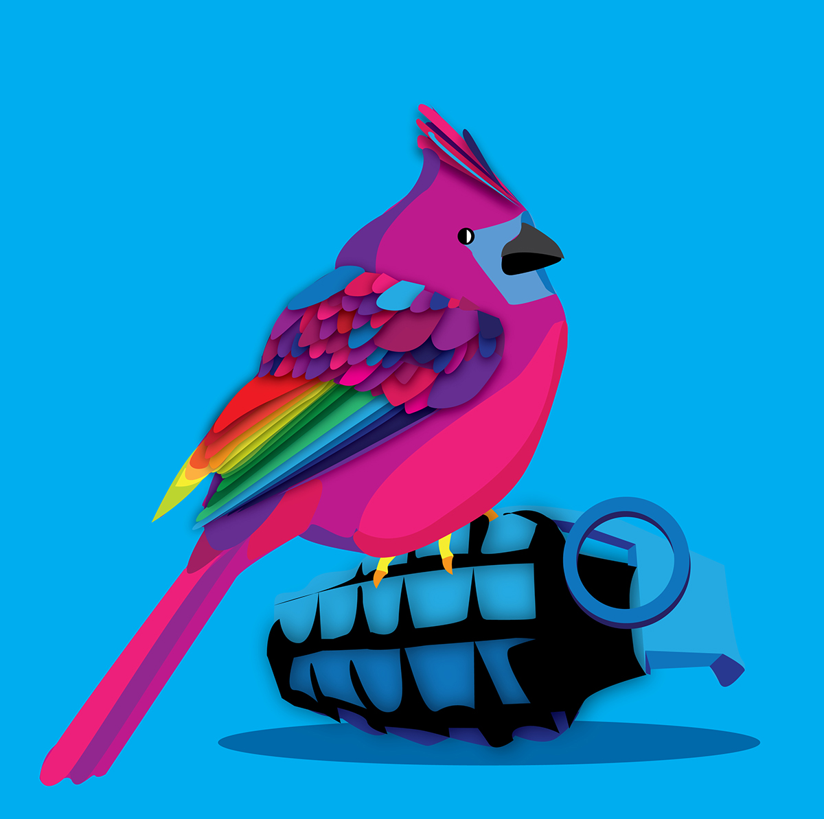 vector Absinthe Illustrator mammoth ice cream bird War matthew sheridan kahle colorful