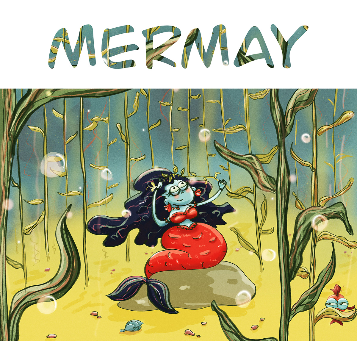 cartoon Character design  Comic Book fish ILLUSTRATION  jellyfish mermaid mermay sea life storytelling  