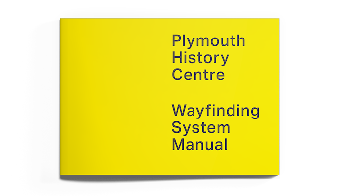wayfinding Way Finding sytem manual Plymouth history centre art museum gallery infographics information design