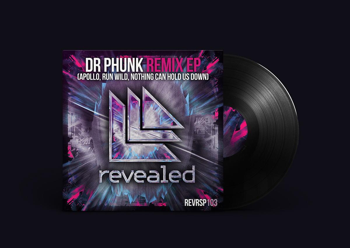Hardwell REMIX ep Revealed Recordings hardstyle edm Cover Art cd vinyl Dr Phunk