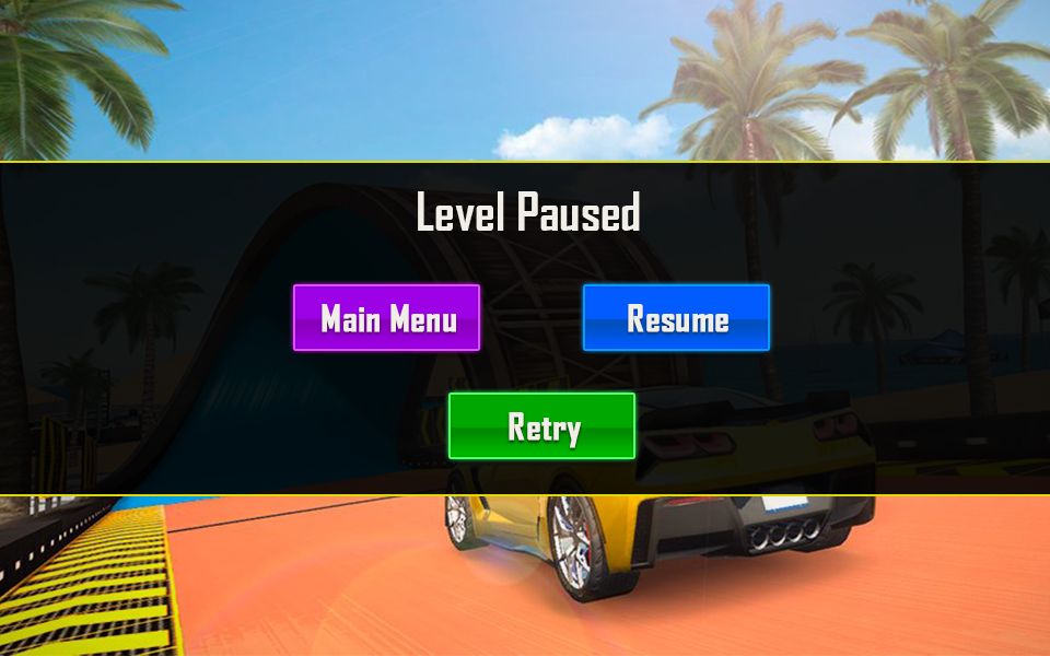 3d game UI car game game ui Parkout car Racing Game