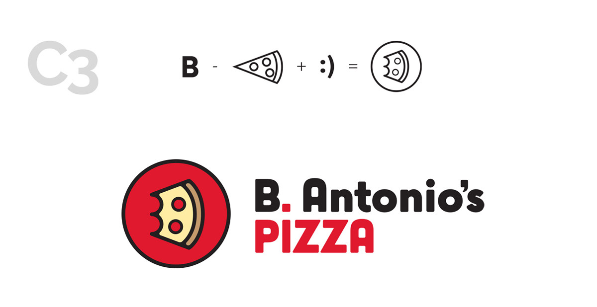 B Antonio S Pizza Logo Branding On Pantone Canvas Gallery