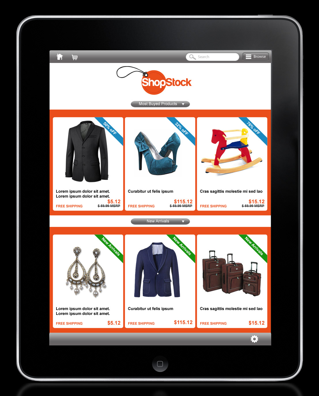 iphone iPad  shopping app