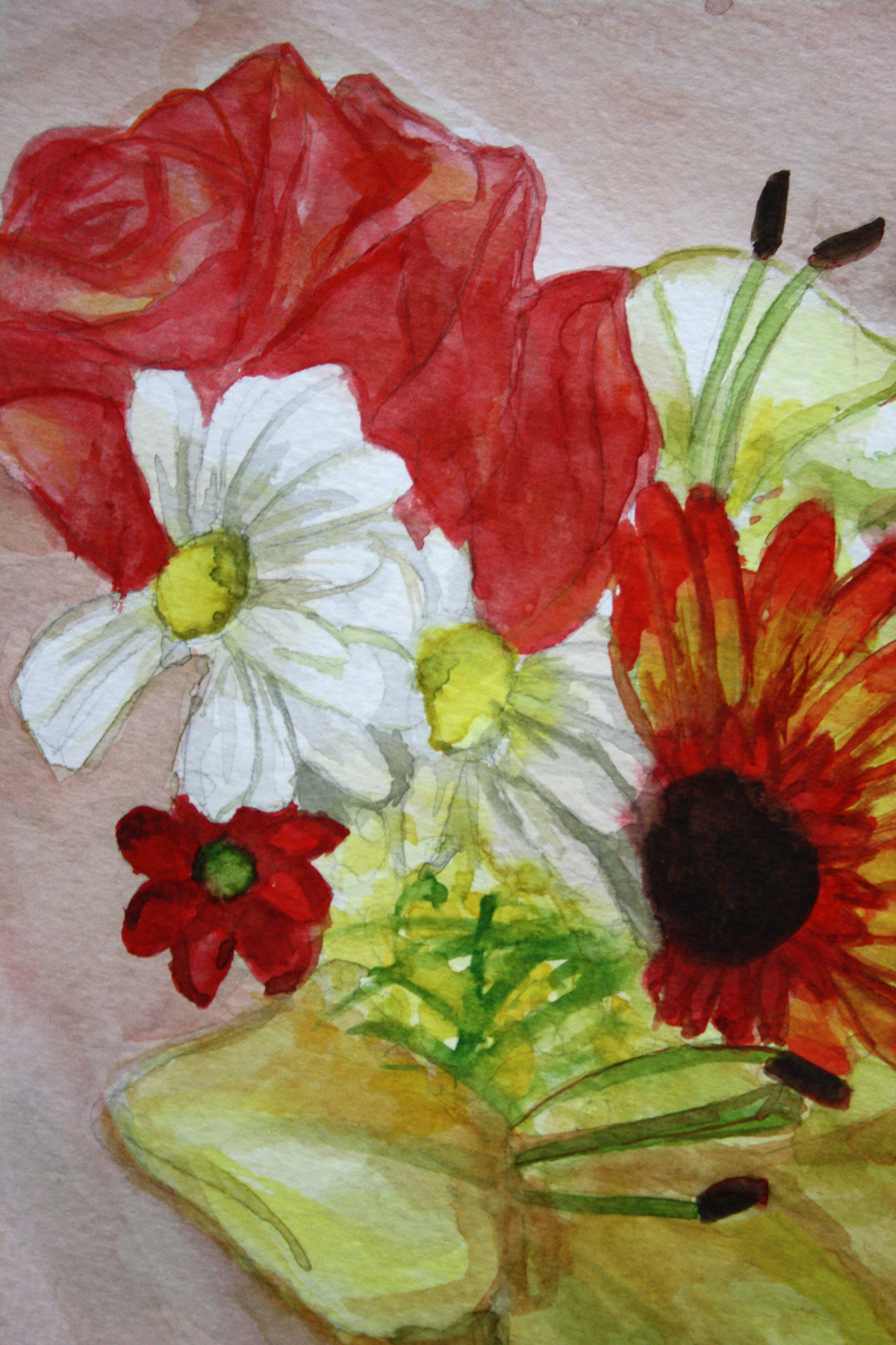 flors  dona aquarela watercolor