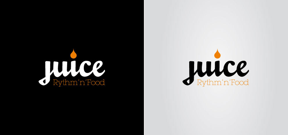 juice Rythm and food Happy Hour logo orange