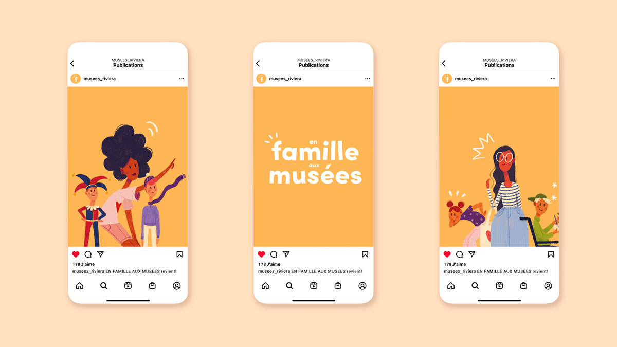 family Fun curiosity museum culture identity crowd people Character design  logo