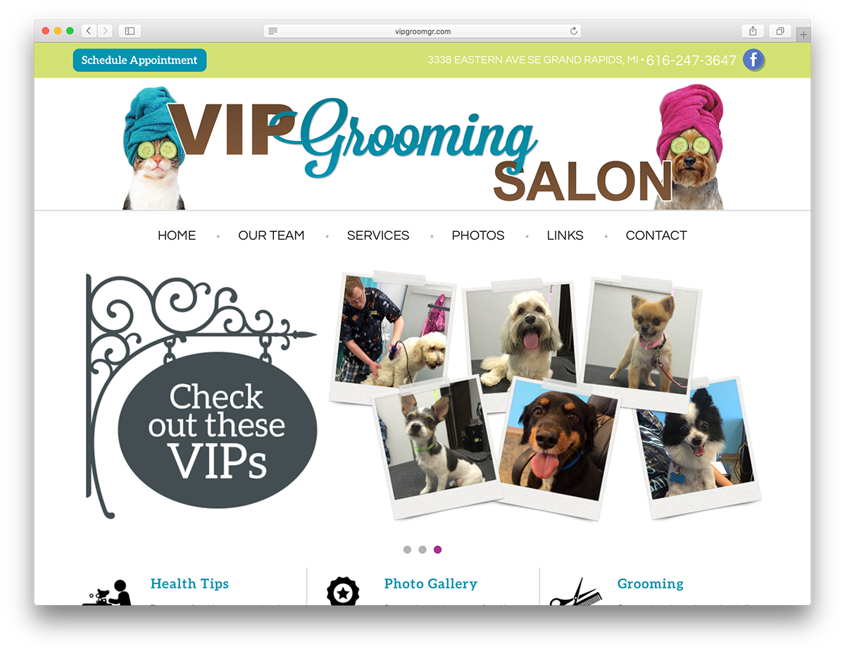 wordpress grooming pets salon php css HTML jquery