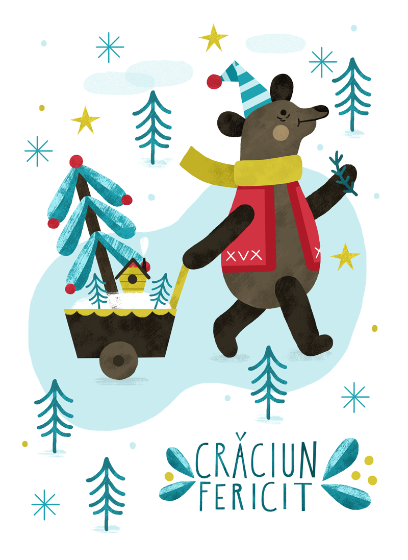 Christmas cards romania Elfs kids Stationery greeting card christmas cards