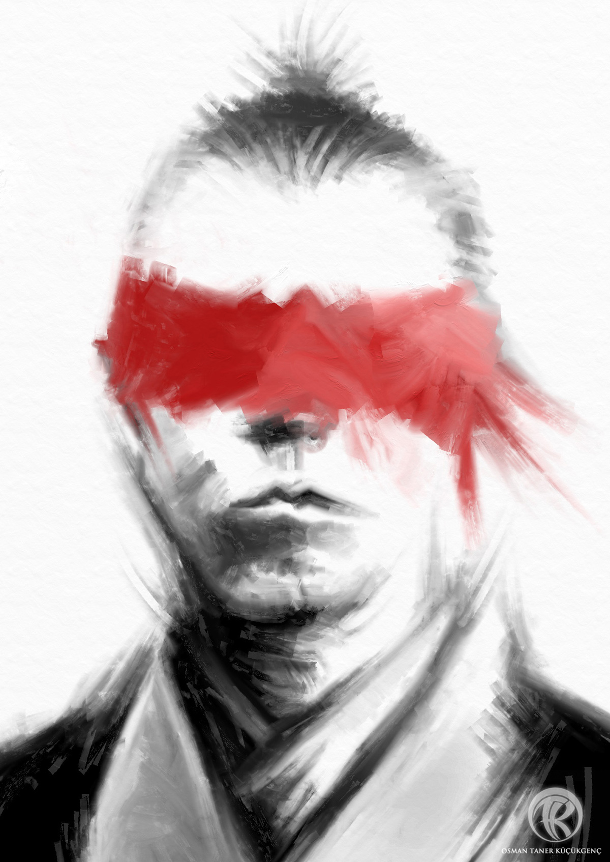 Character digital painting Nicolai Hel Satori artrage portrait samurai assasin