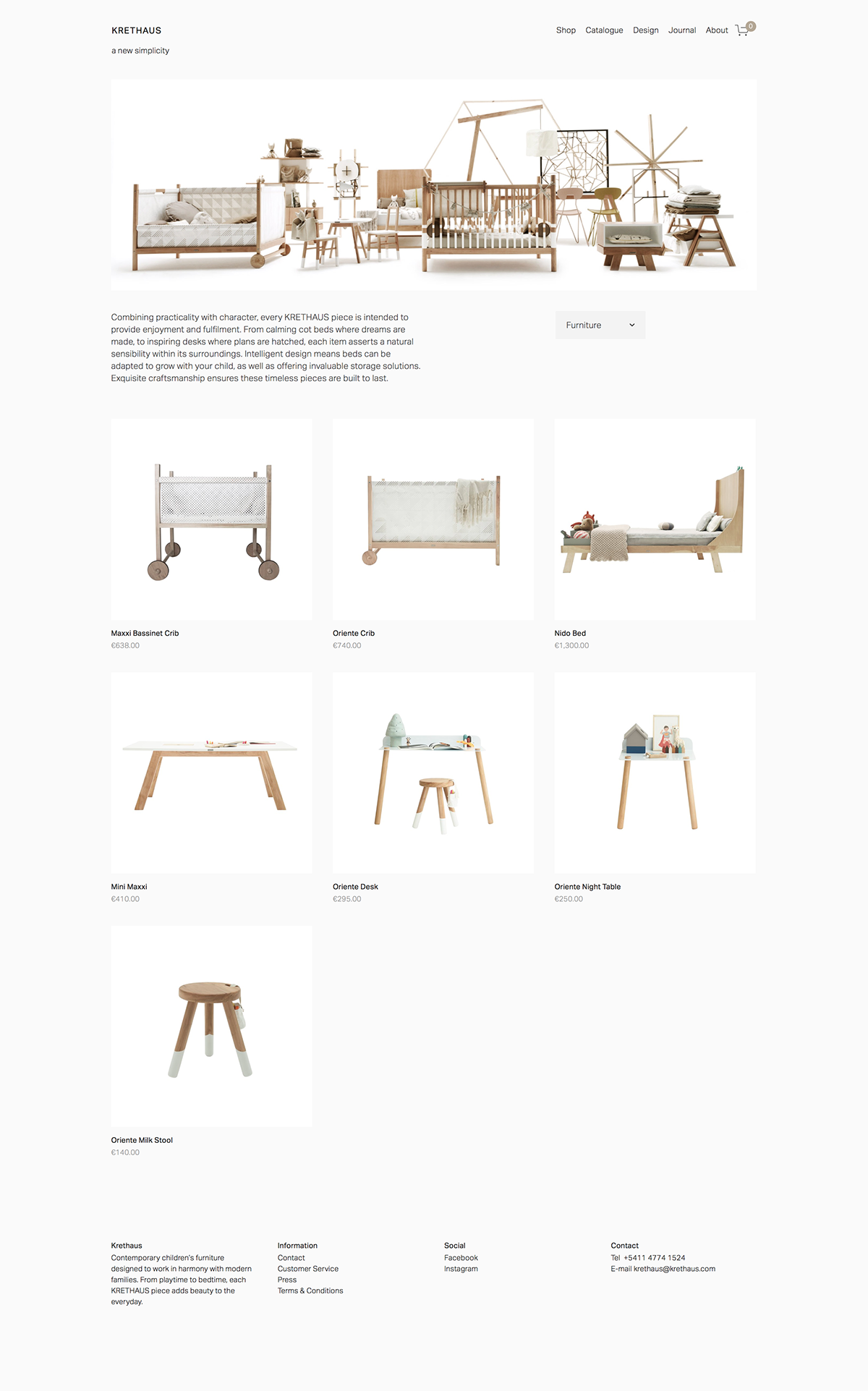 squarespace Krethaus grid Ecommerce childrens furniture argentina The Printer's Son