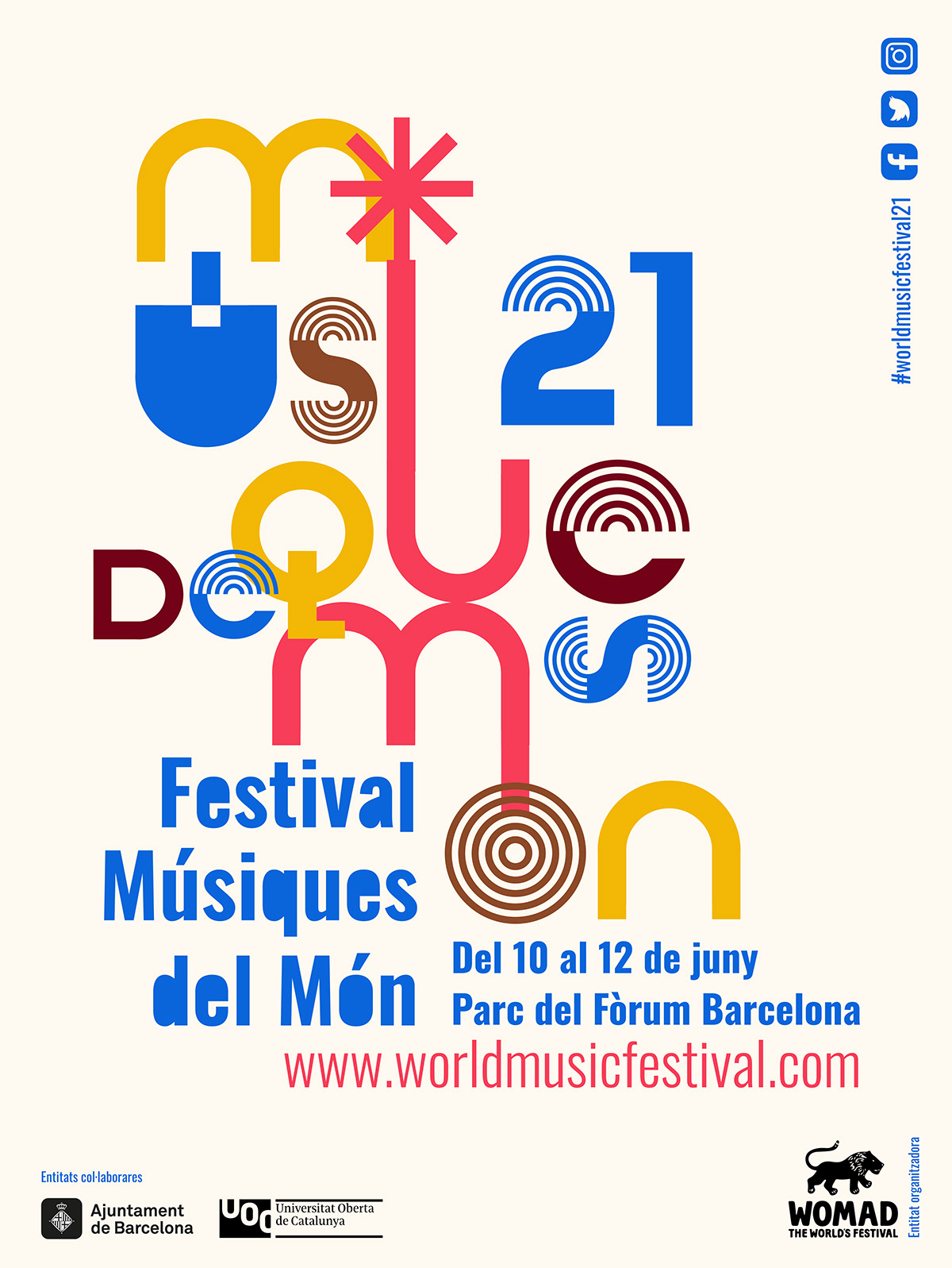 music festival poster university project Geometrical Form and Communication poster Poster Design