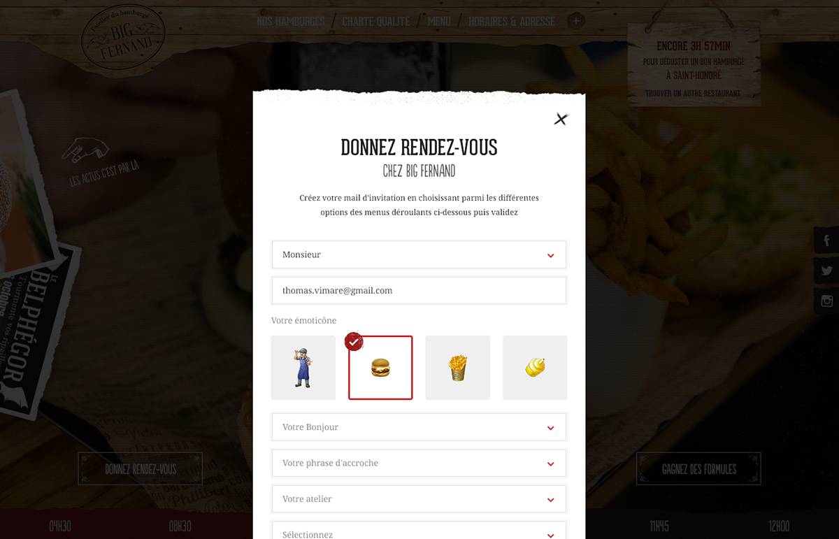 burger Food  restaurant Webdesign art direction  UI ux