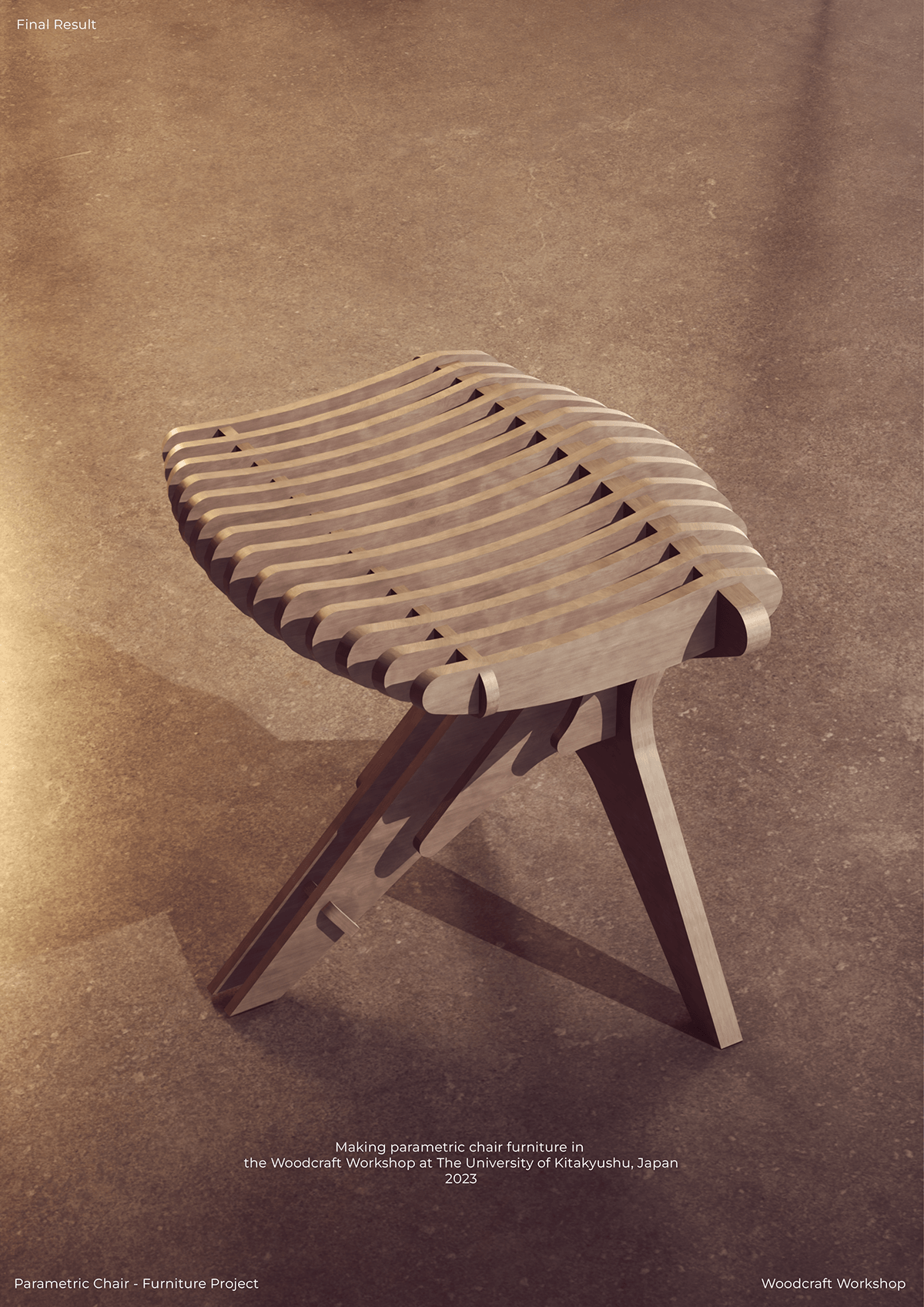 furniture design Woodcraft architecture visualization 3D Render archviz