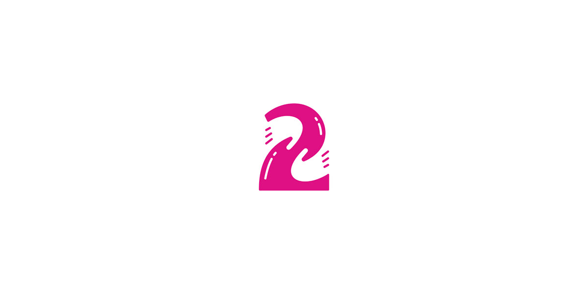 2 arms negative space logo