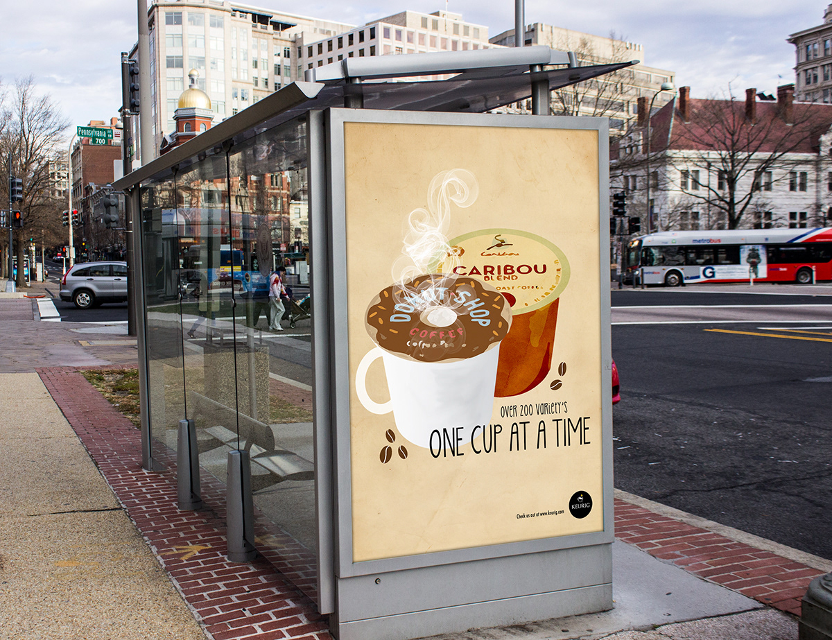 advertising design student keurig kcups ad campaign Coffee print
